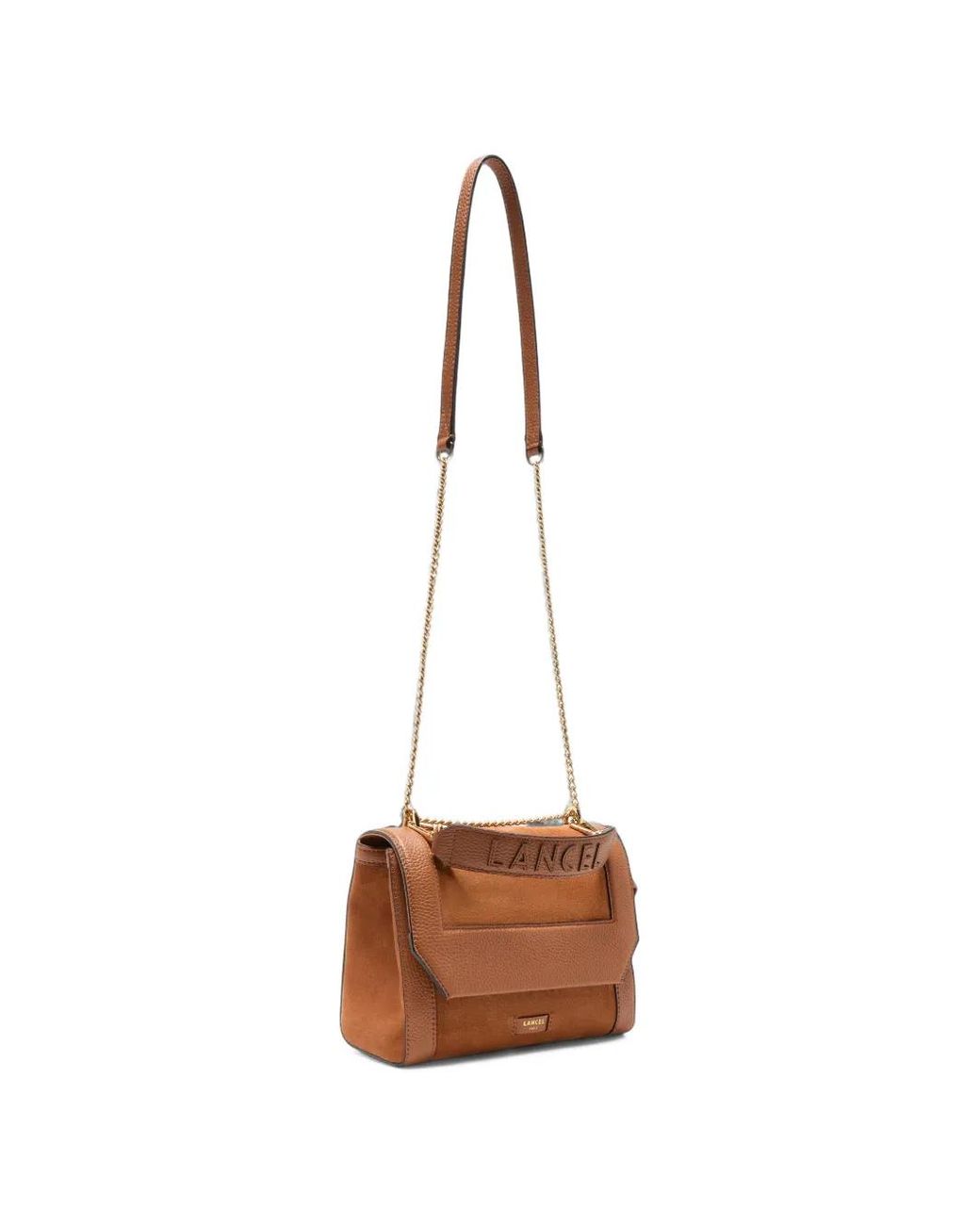 Lancel Brown M Ninon Flap Tote Bag