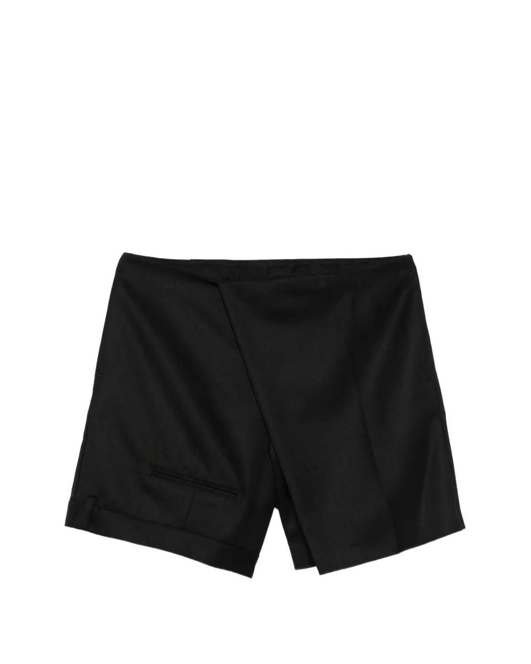 J.W. Anderson Black Short Asymétrique À Design Plié for men