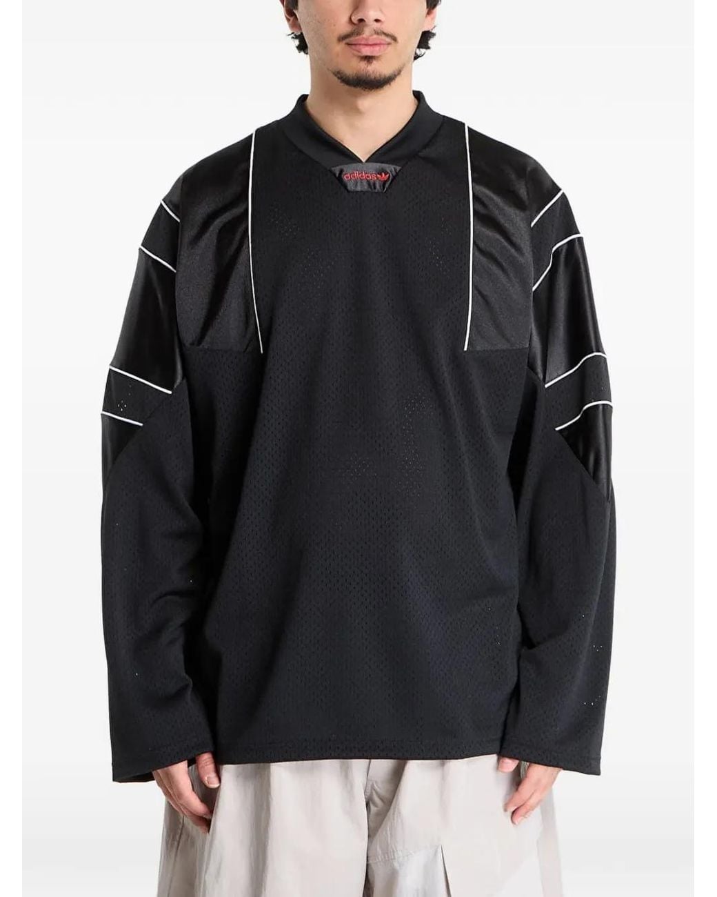 Adidas Black Nightgown Long-Sleeve T-Shirt for men