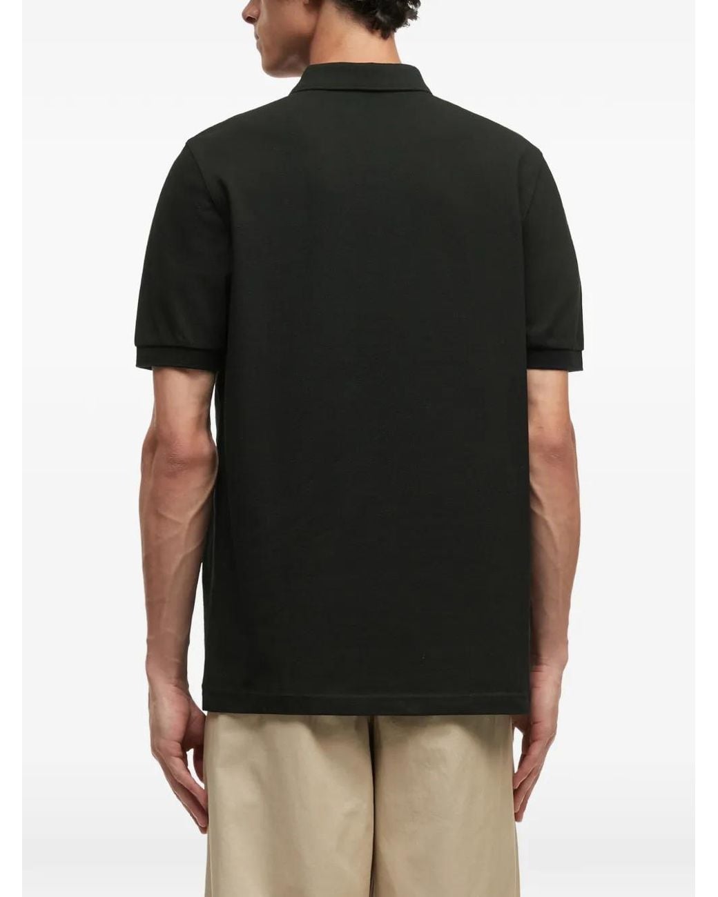 Fred Perry Black Laurel-Embroidered Polo Shirt for men