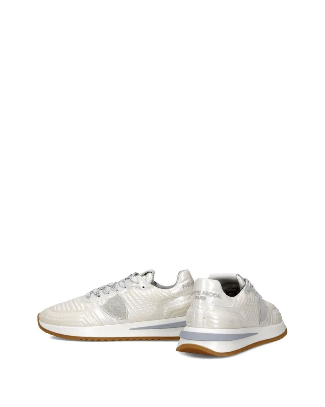 Sneakers Con Design A Inserti di Philippe Model in White