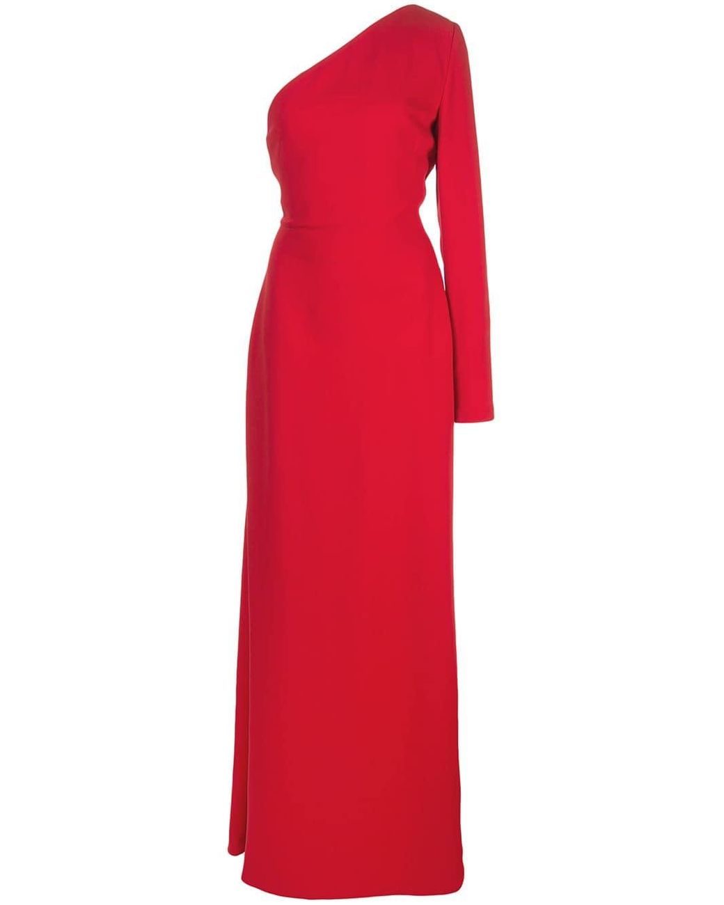 Comunista creer molécula Vestido de fiesta con una sola manga Carolina Herrera de color Rojo | Lyst