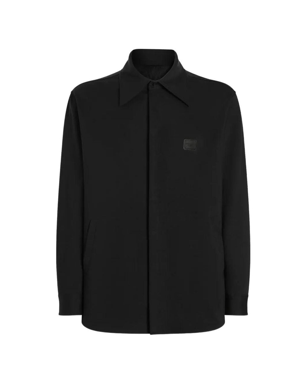 Dolce & Gabbana Black Technical Fabric Shirt With Tag for men