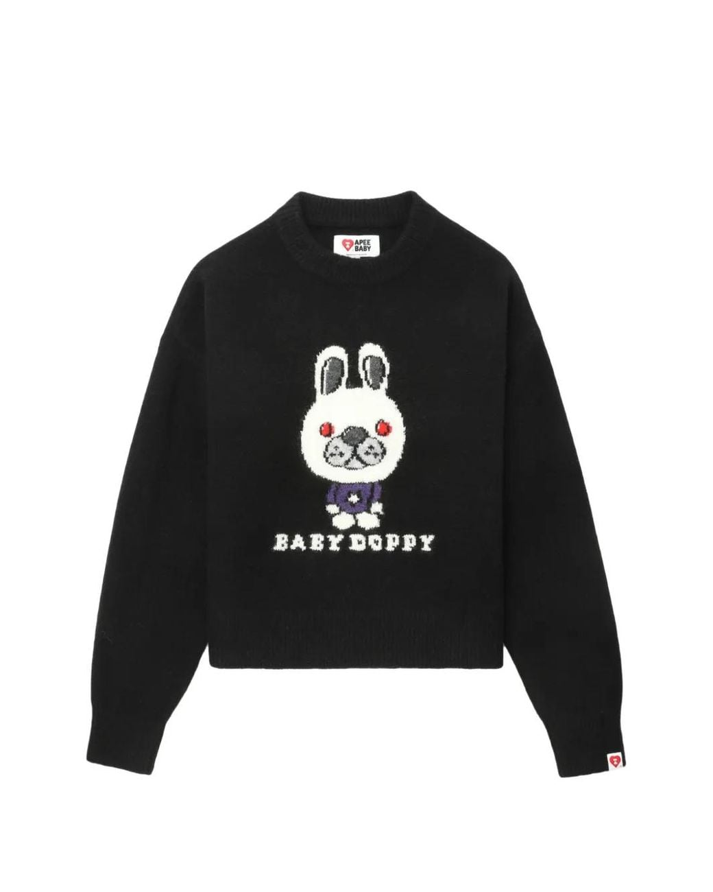 A Bathing Ape Black Bunny Graphic Sweater