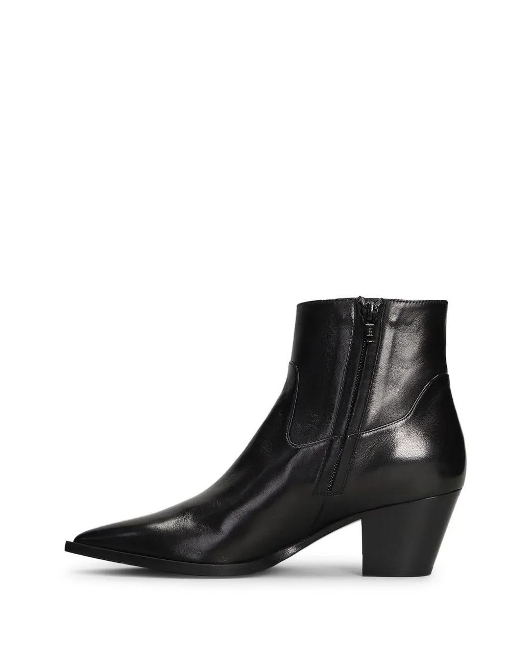 Mara Bini Black Pointed-Toe Ankle Boots