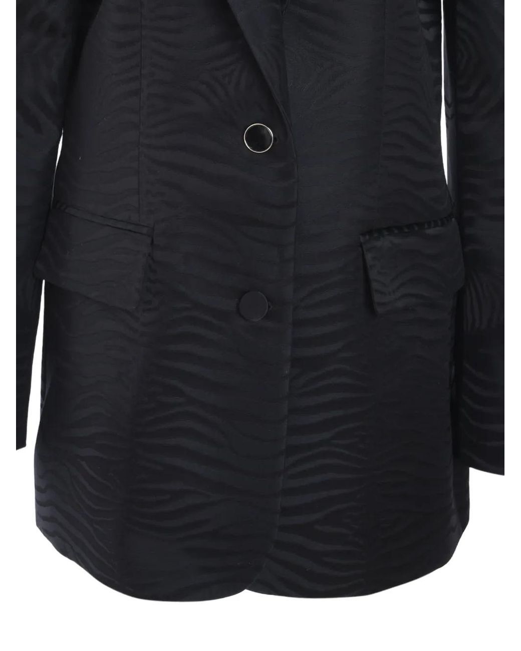 Roberto Cavalli Blue Devoré-Effect Blazer