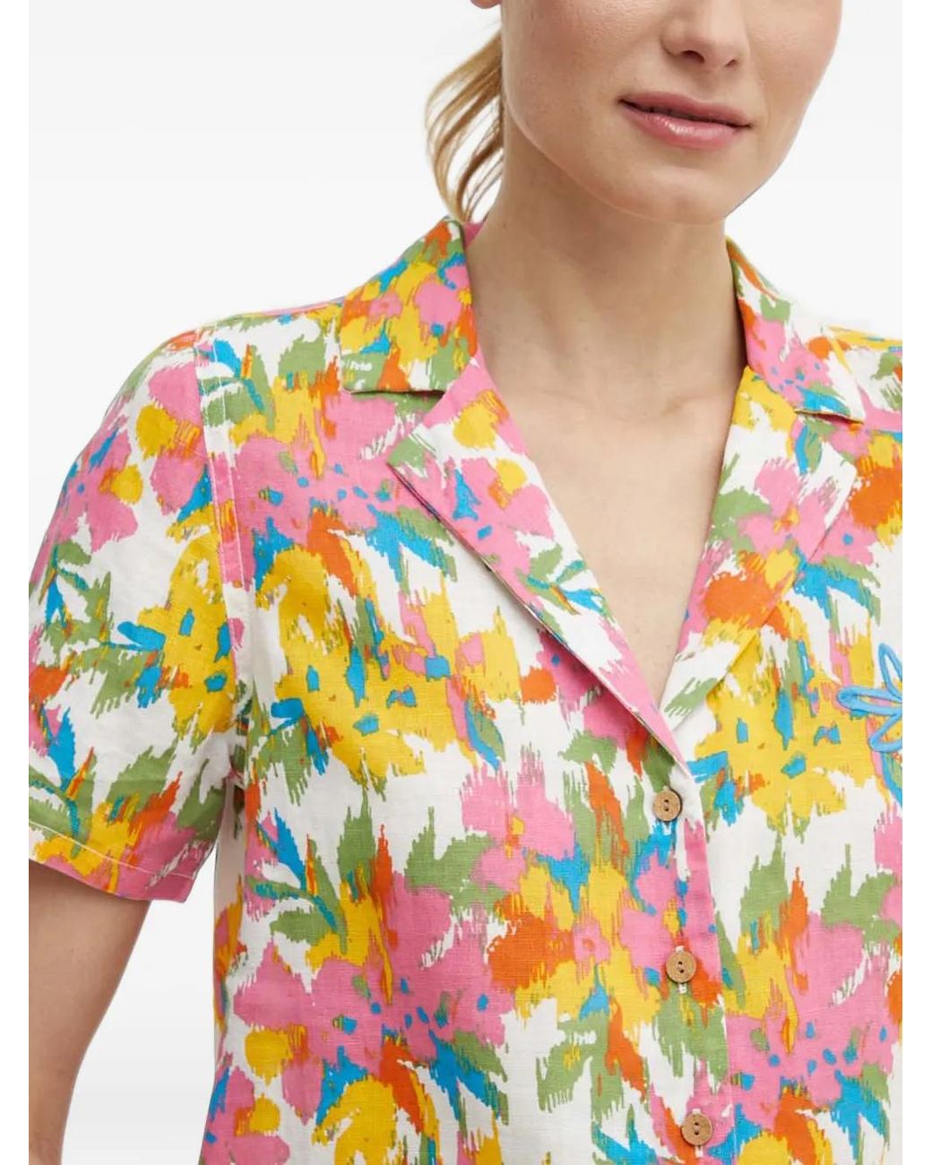 Picture White Kintha Floral-Print Shirt