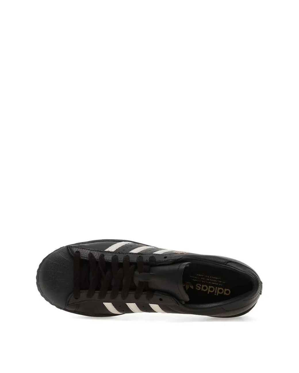 Adidas Black Vintage Superstar Sneakers For