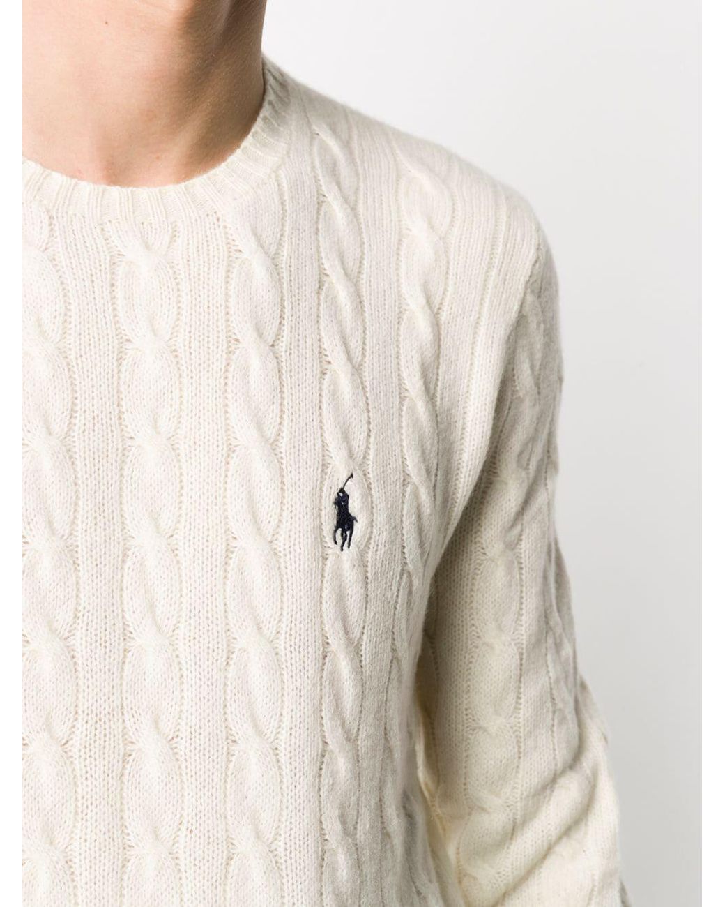 Polo Ralph Lauren Pullover mit Zopfmuster in Weiß für Herren | Lyst AT