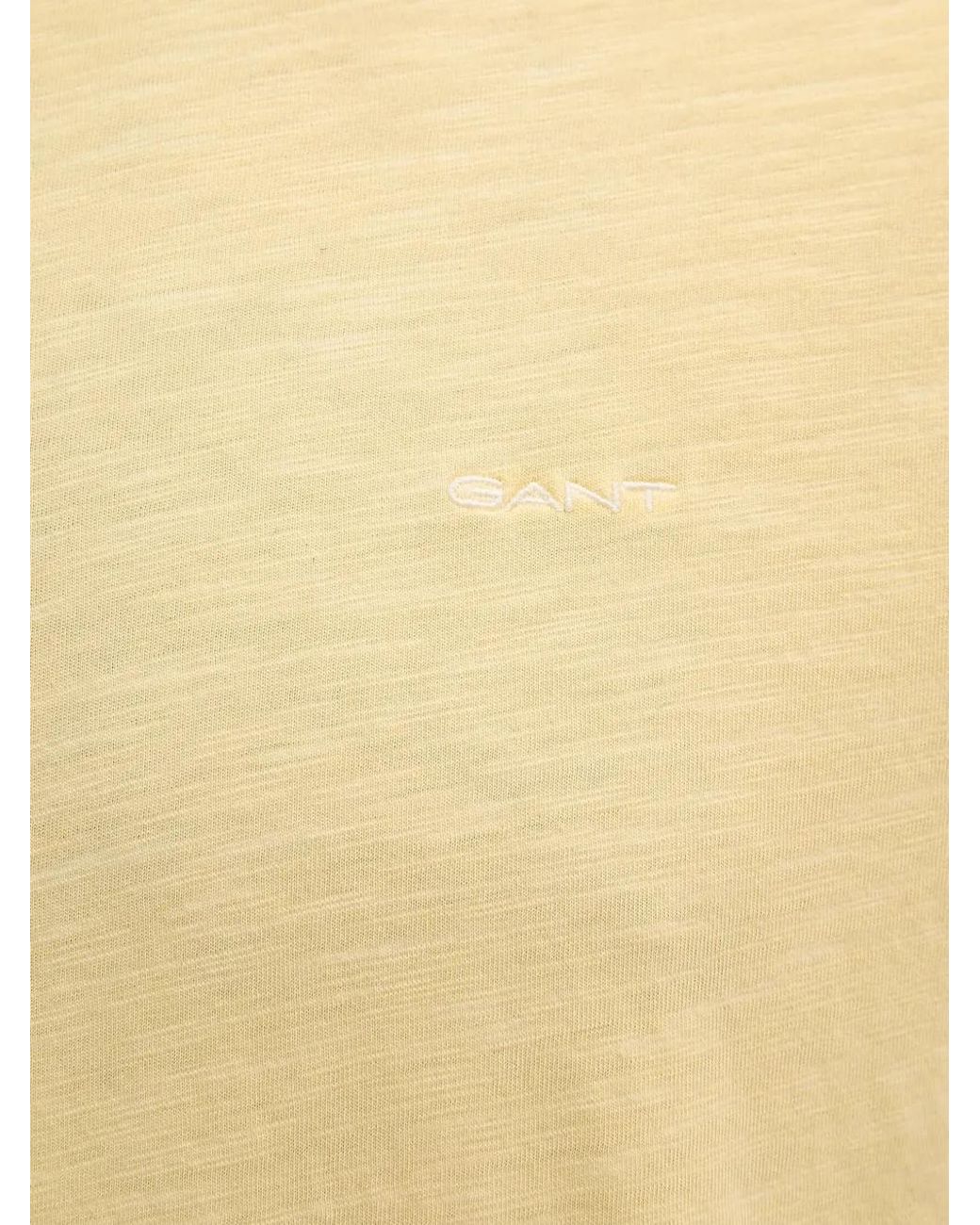 Gant Yellow Logo-Embroidered T-Shirt for men
