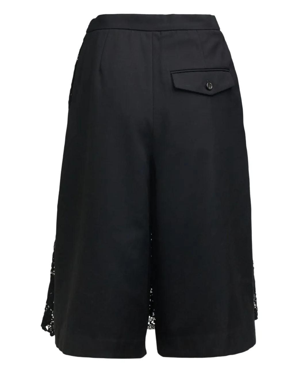 Pushbutton Black Pleated-Front Skort