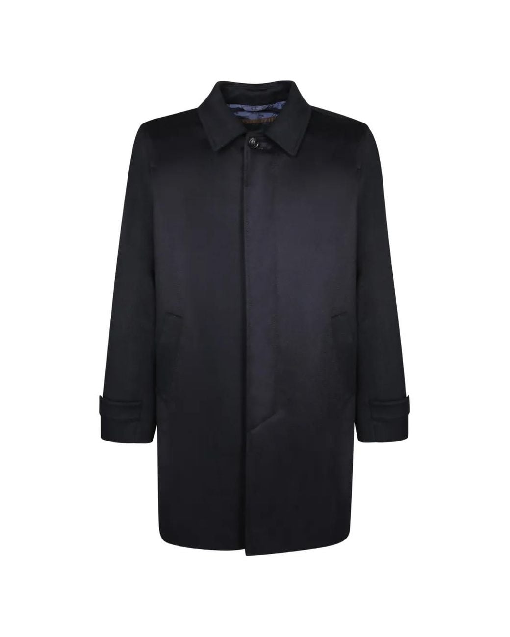 Herno Blue Long-Sleeves Coat for men