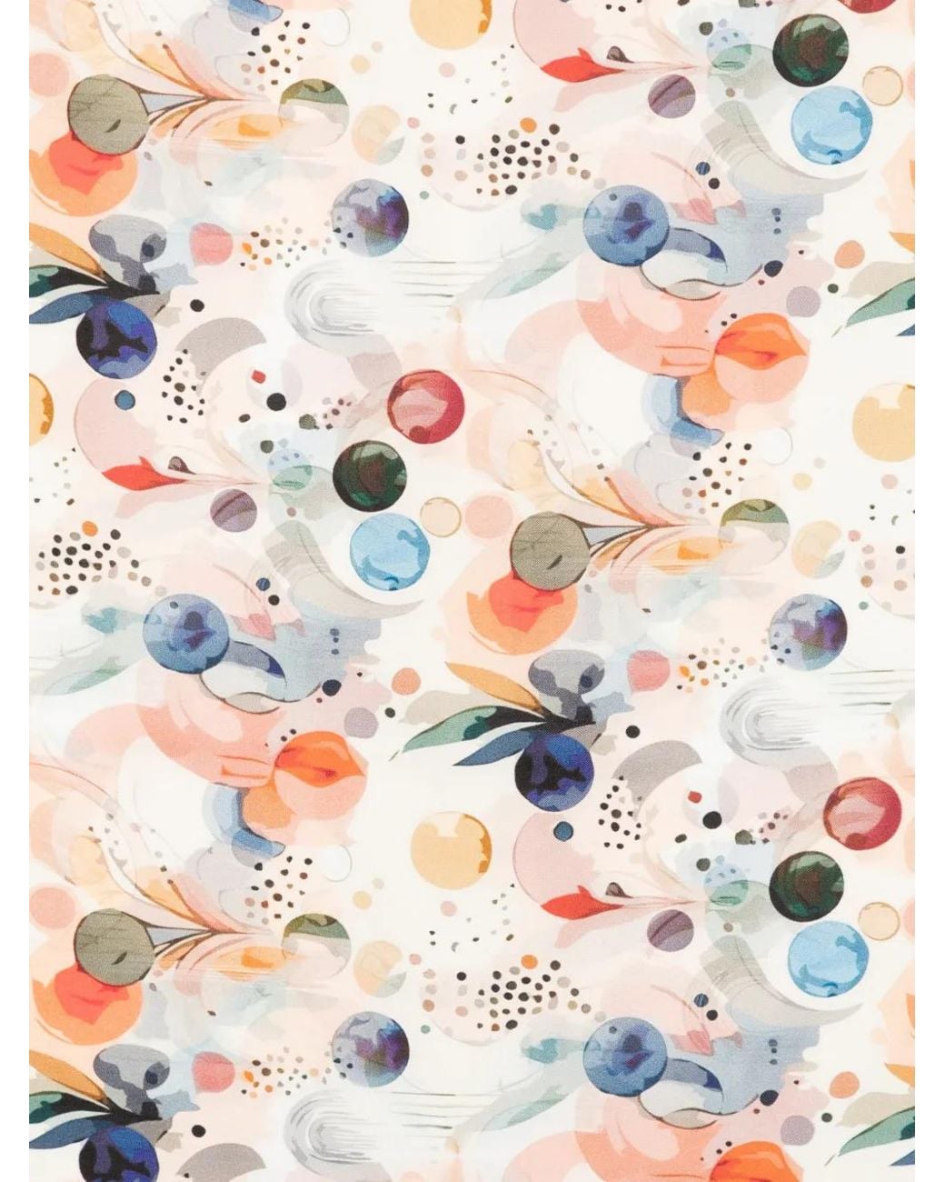 D'Aniello White Patterned Border Scarf