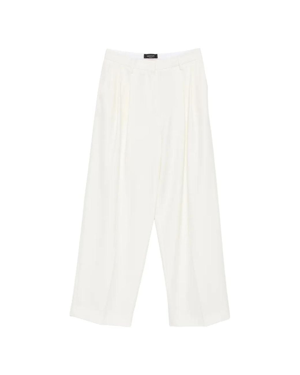Fabiana Filippi White Pleated Trousers