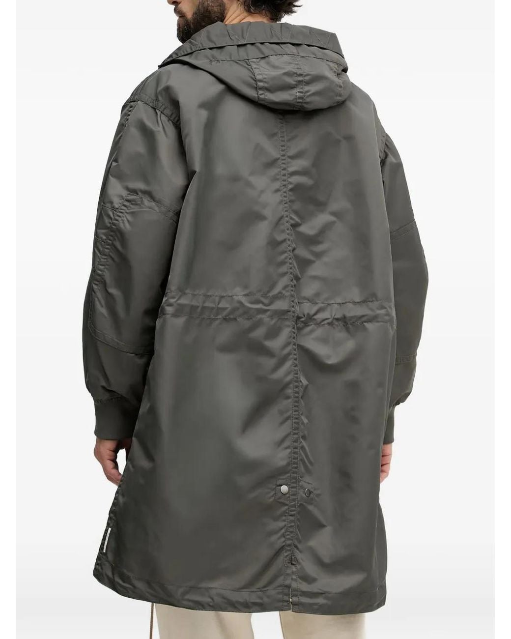ARMANI EXCHANGE Gray Hooded Zip-Up Coat for men