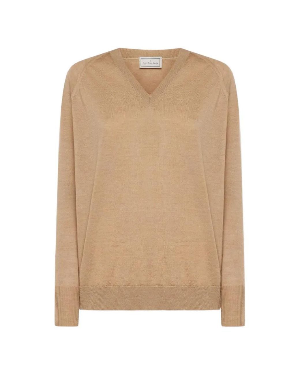 Pierre Louis Mascia Natural Haut En Maille Fine Tricot À Fleurs Et Col V