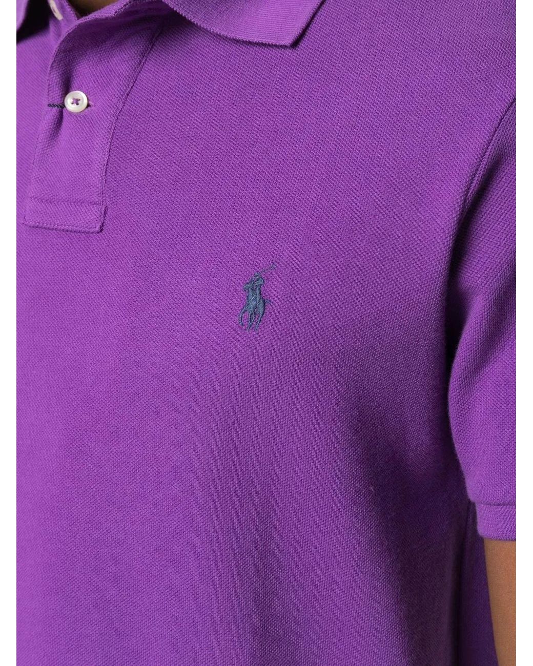 Polo Ralph Lauren Purple Polo Pony Embroidered Polo Shirt for men