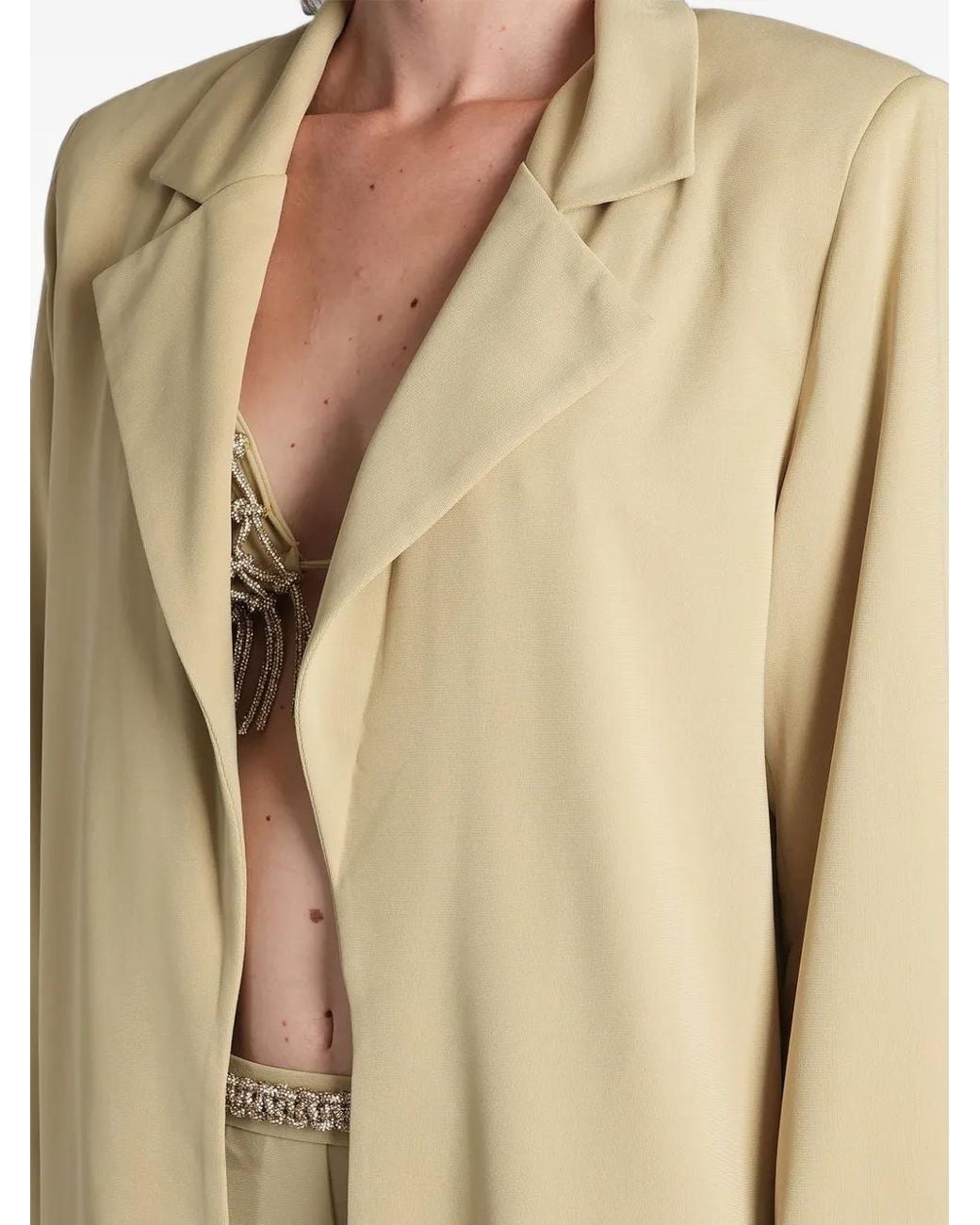 HIBOURAMA Natural Diana Notch-Lapels Blazer