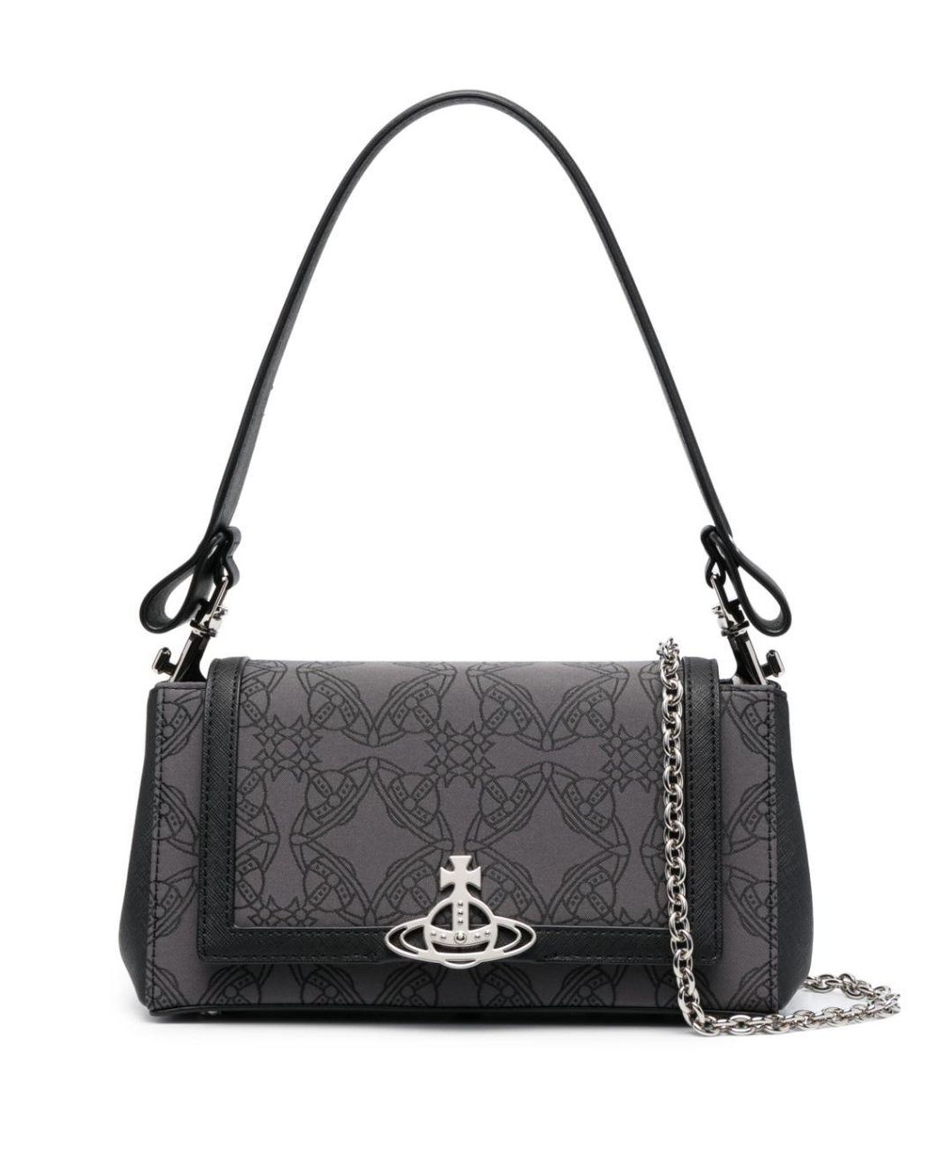 Vivienne Westwood Hazel Orb Print Shoulder Bag in Black Lyst
