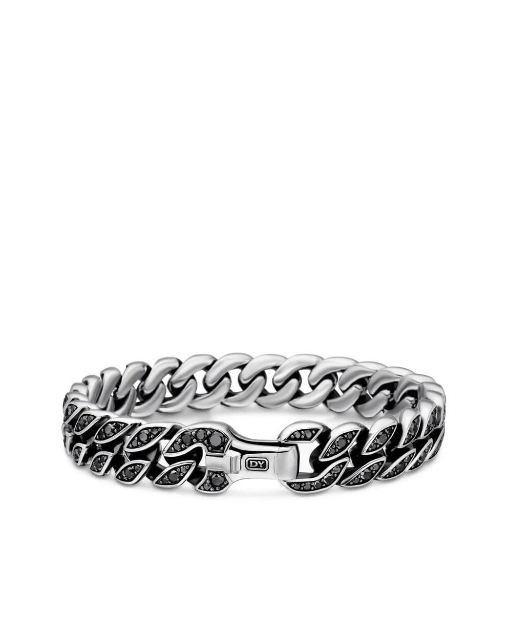 David Yurman White Sterling Curb Chain Bracelet (11.5Mm) for men