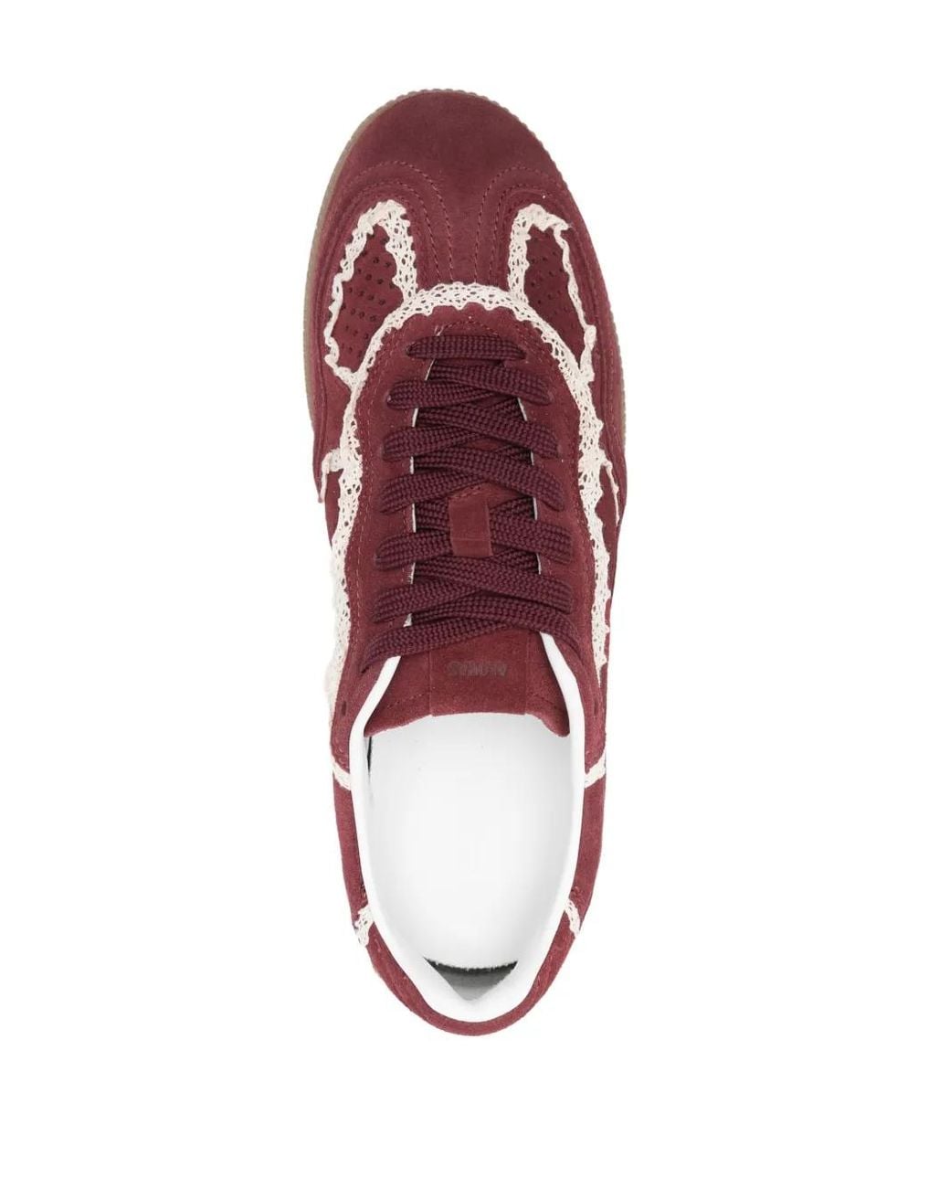 Alohas Purple Tb.490 Crochet Burgundy Leather Sneakers