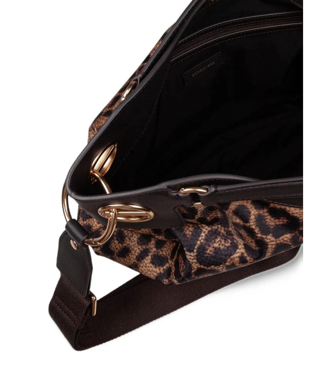 Borbonese Brown Medium London Leopard-Print Tote Bag
