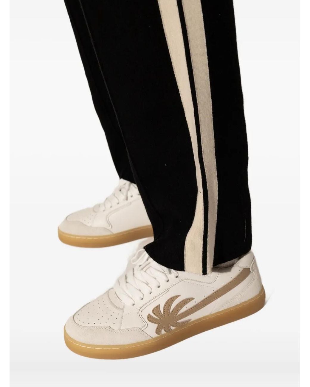 Palm Angels Metallic Palm Tree Leather Sneakers