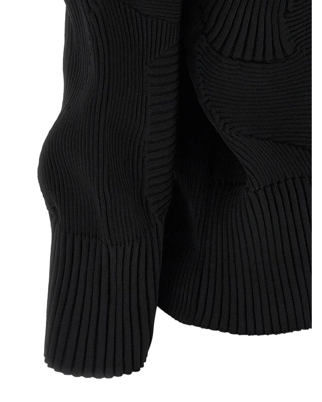 Issey Miyake Black Veste Kone Kone En Maille Côtelée