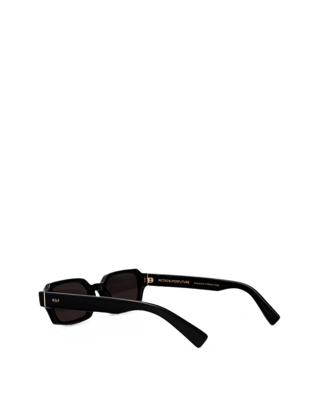 Retrosuperfuture Black Carino Rectangle-Frame Sunglasses