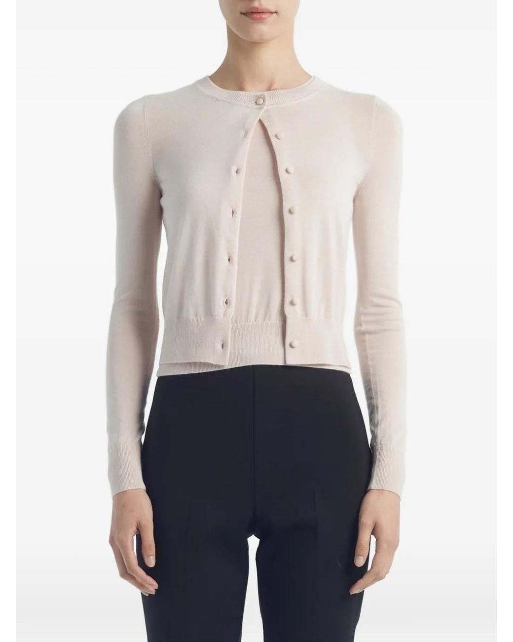 Adam Lippes Pink Button Cardigan
