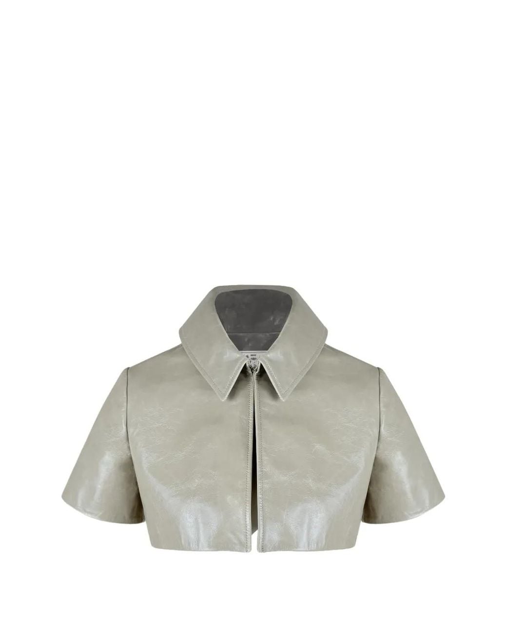 Contessa Mills Metallic Circe Leather Bolero Jacket