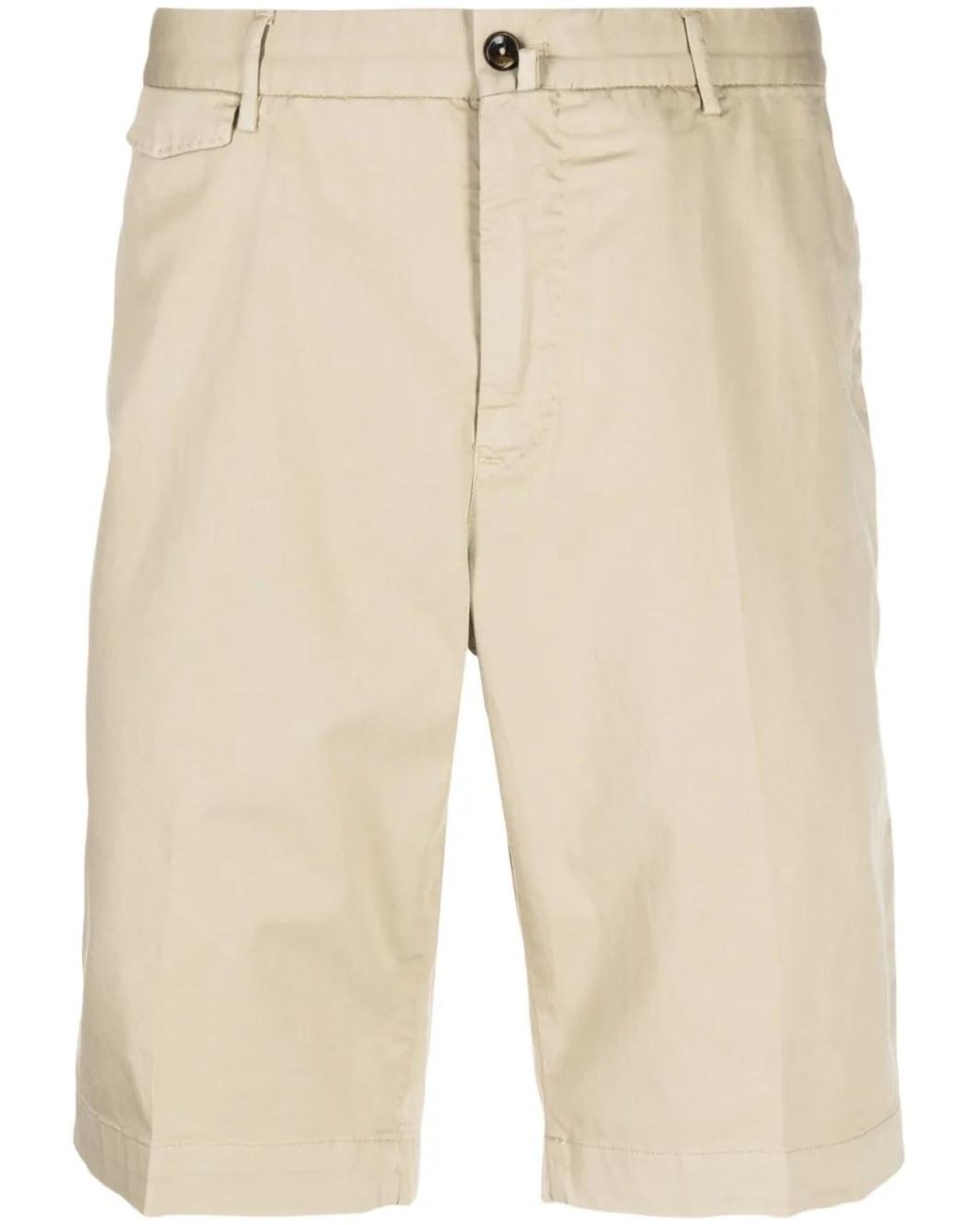 PT Torino Natural Pressed-Crease Bermuda Shorts for men