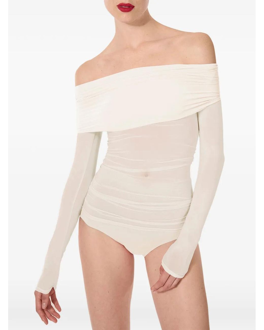 Wolford White Off-Shoulder Top