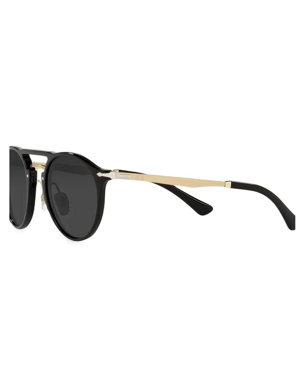 Persol Black Tinted Round-Frame Sunglasses