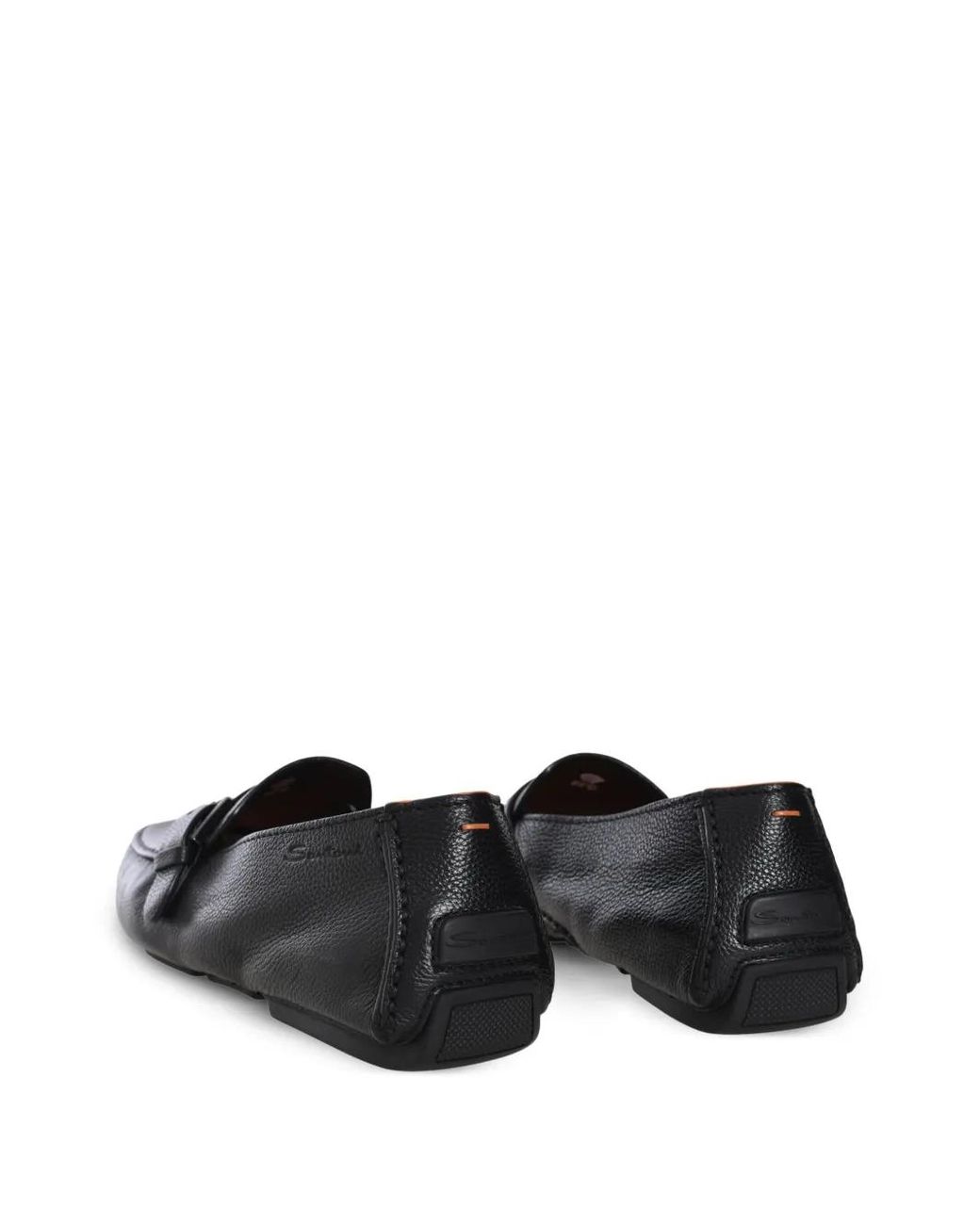 Santoni Black Hamel Loafers for men
