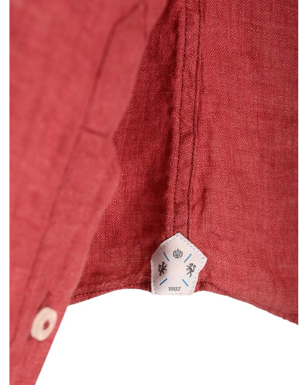 Al Duca D'aosta Red Slim-Fit Washed-Linen Shirt for men