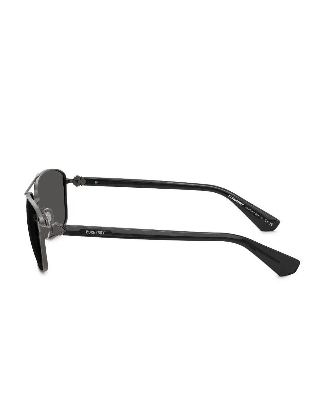 Burberry Gray Rectangle-Frame Sunglasses for men