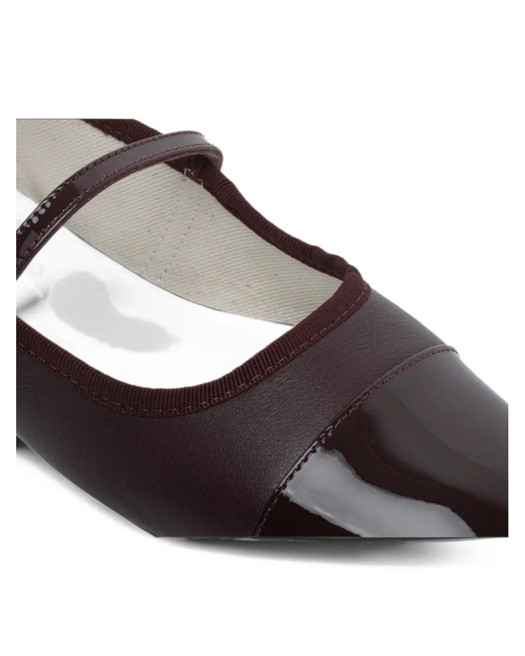 Repetto White Georgina Mary Jane Ballet Flats