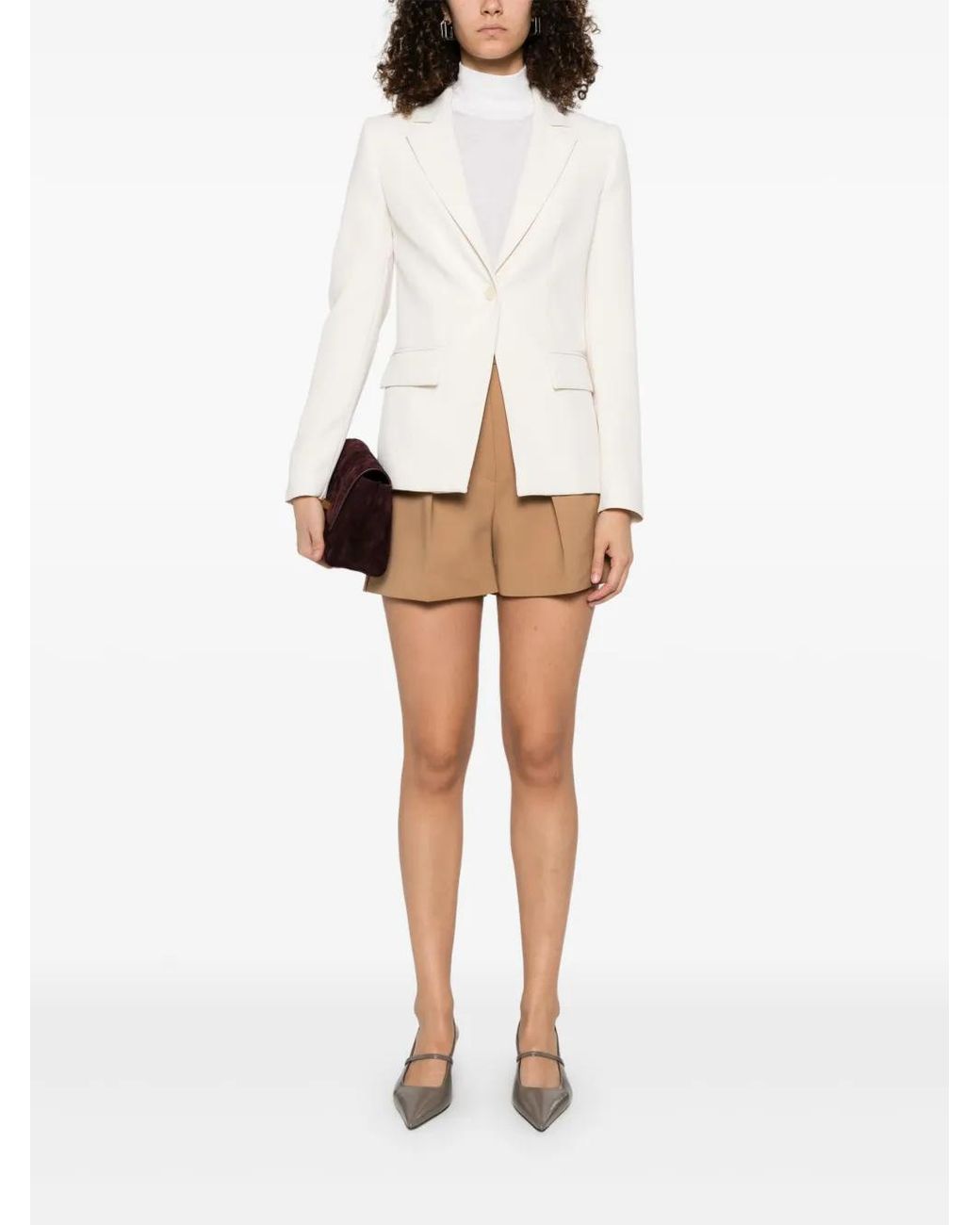 Twinset White Single-Breasted Blazer