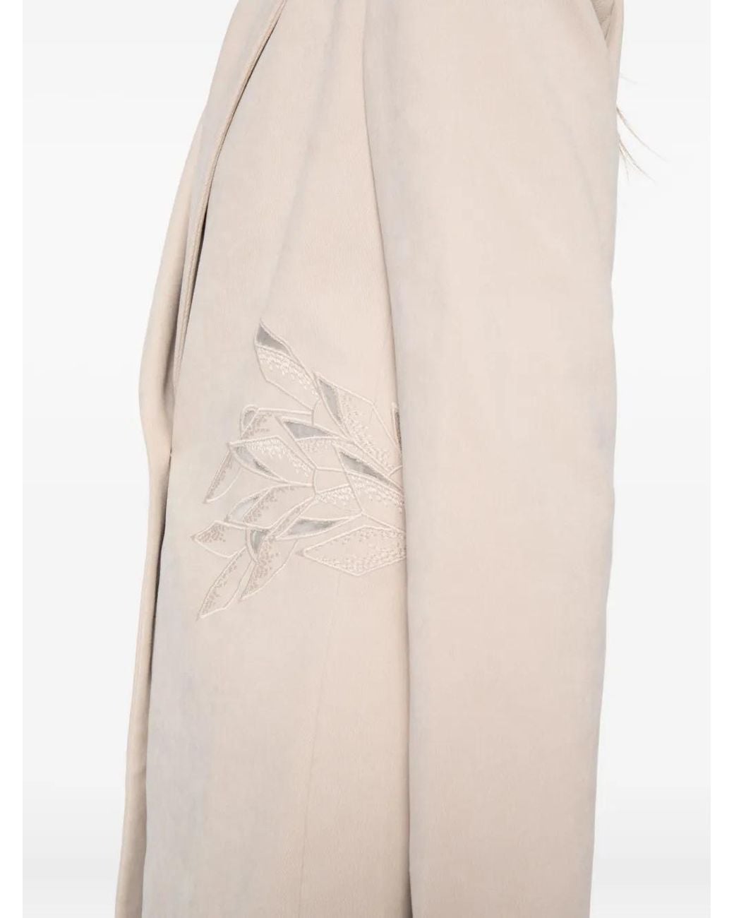 Saiid Kobeisy Natural Embroidered Tailored Blazer