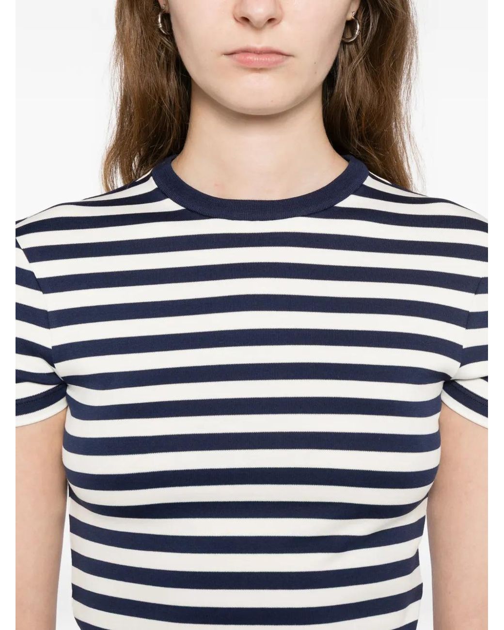 Ralph Lauren Blue Striped Short-Sleeve Top