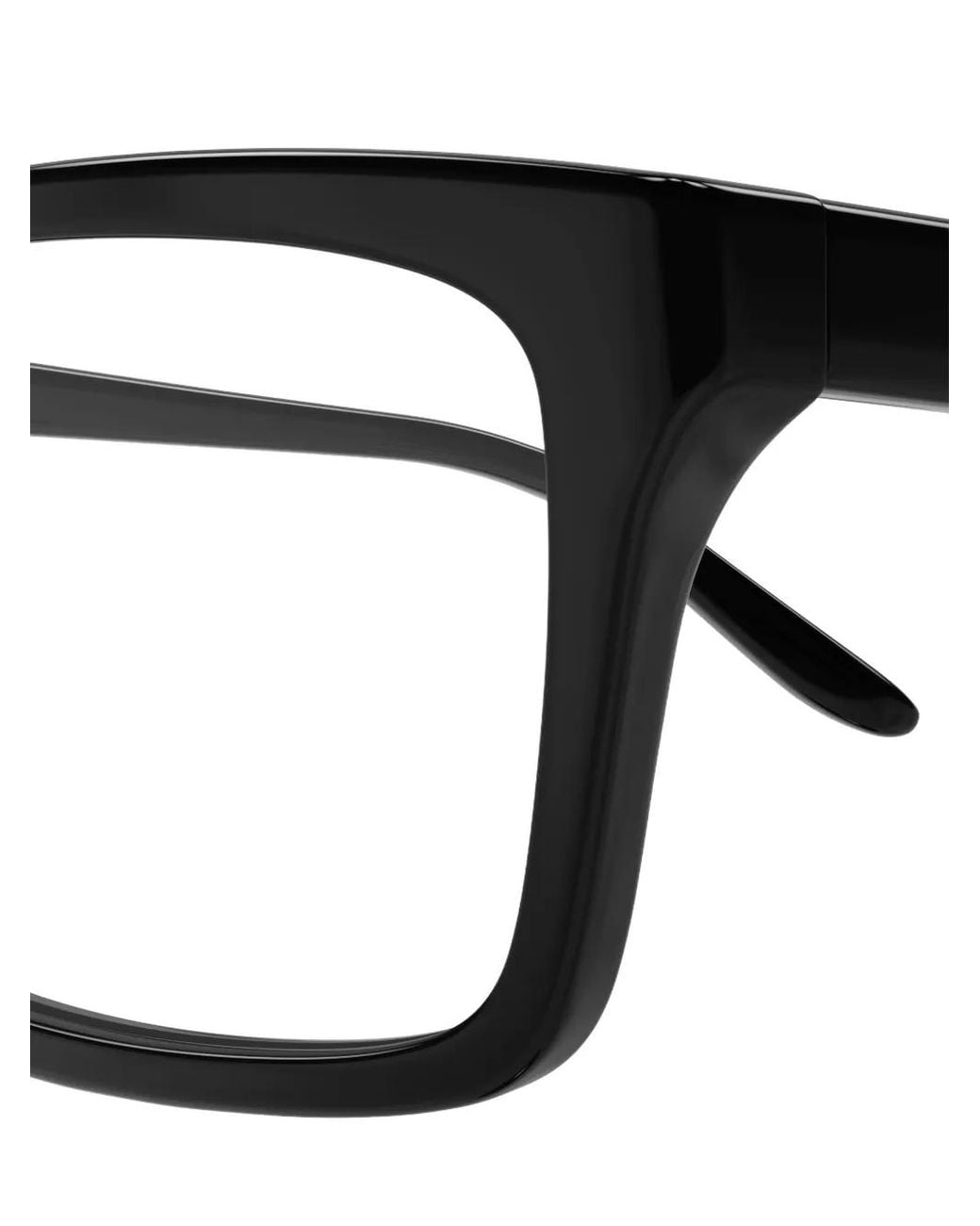 Balenciaga Black Rectangle-Frame Glasses for men