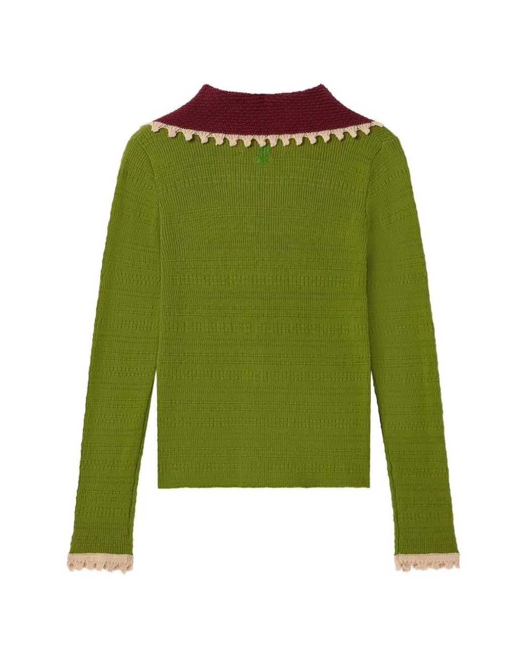 LaDoubleJ Green Picket Polo Jumper