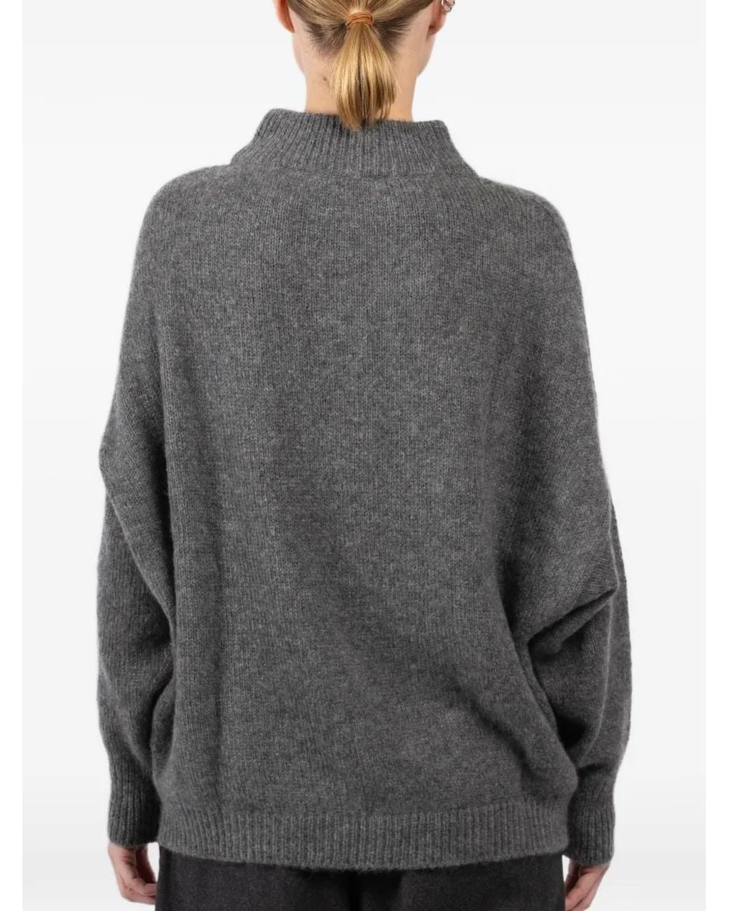 Dusan Gray High-Neck Sweater