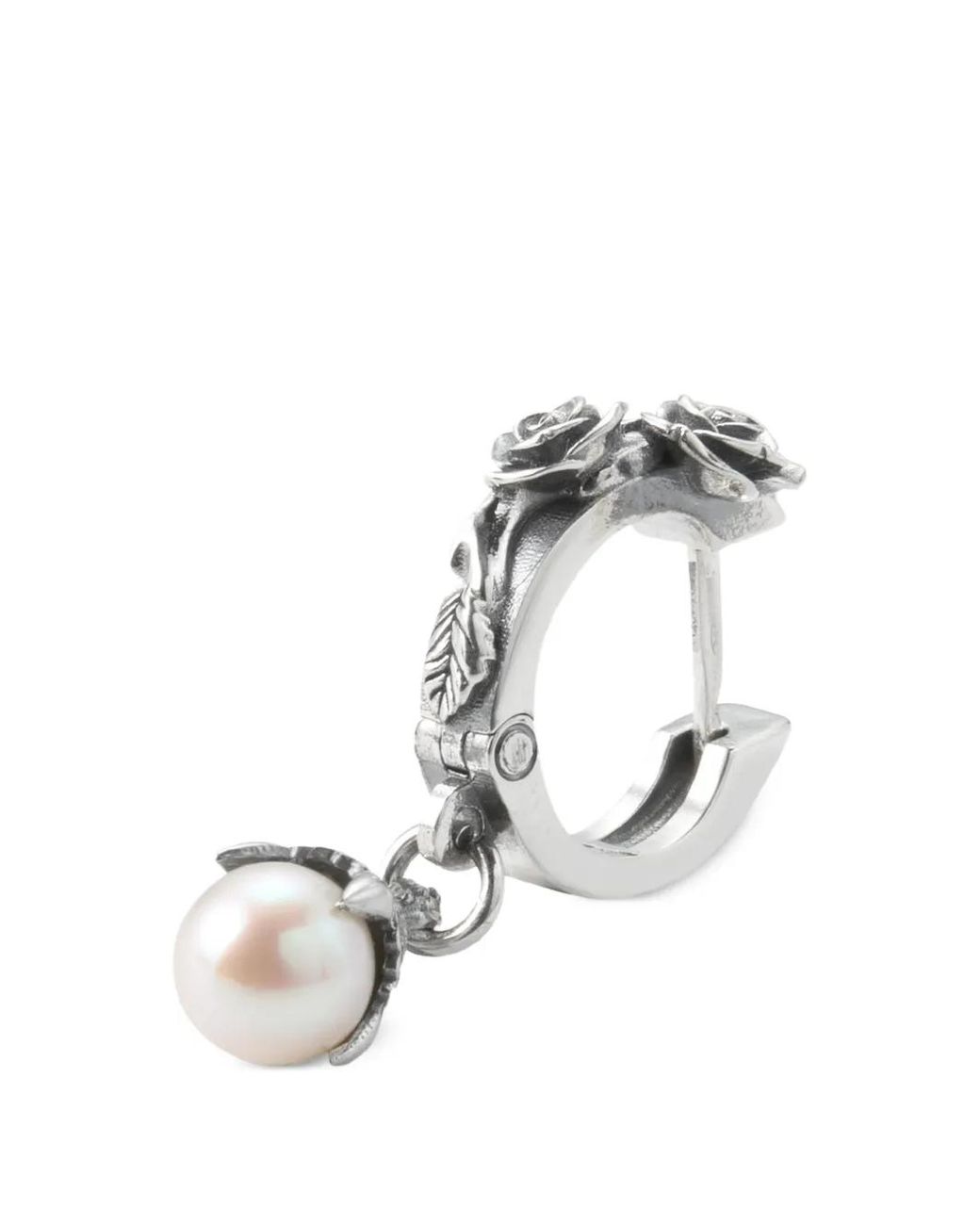 Emanuele Bicocchi Natural Rose Pearl Hoop Earring for men