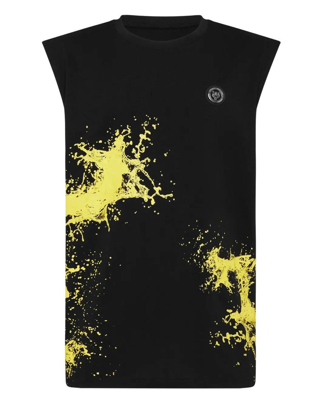 Philipp Plein Black Tank Top Splash for men