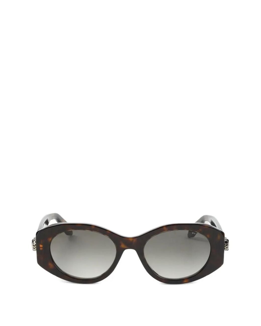 BVLGARI Gray Serpenti Geometric-Frame Sunglasses