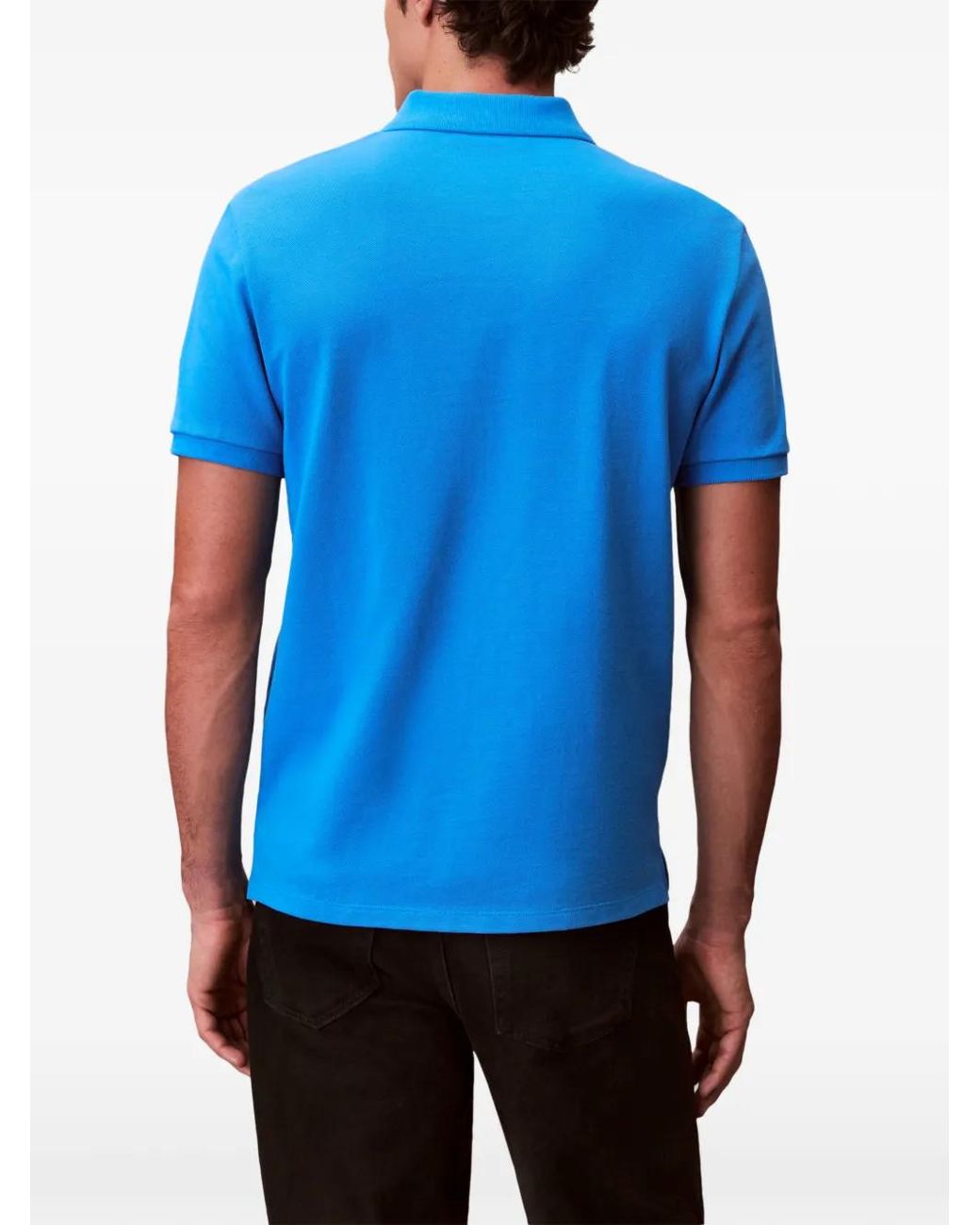 Calvin Klein Blue Classic Cotton Polo Shirt for men