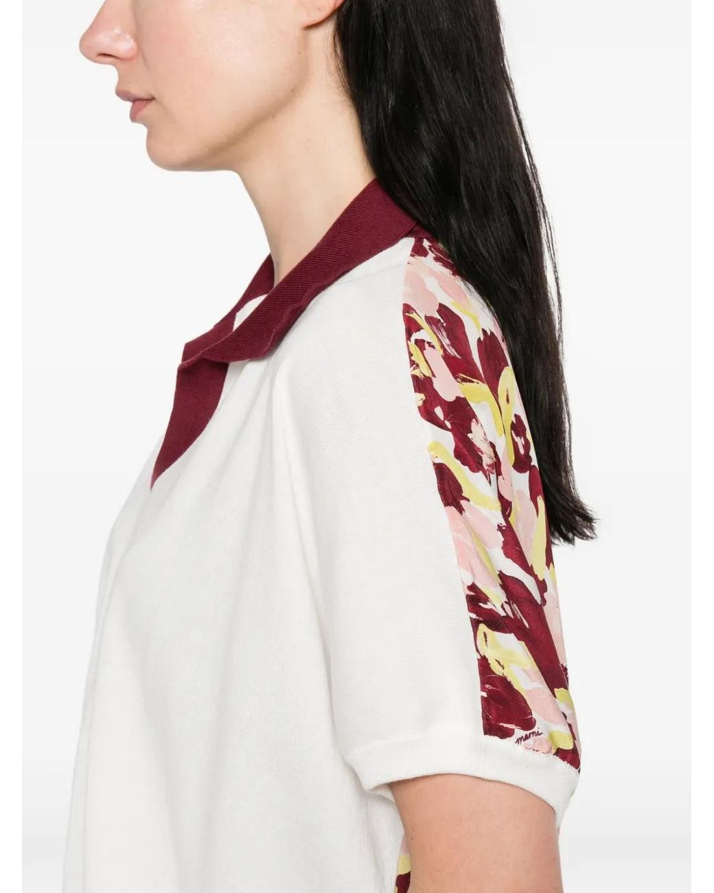 Marni White Floral-Print T-Shirt