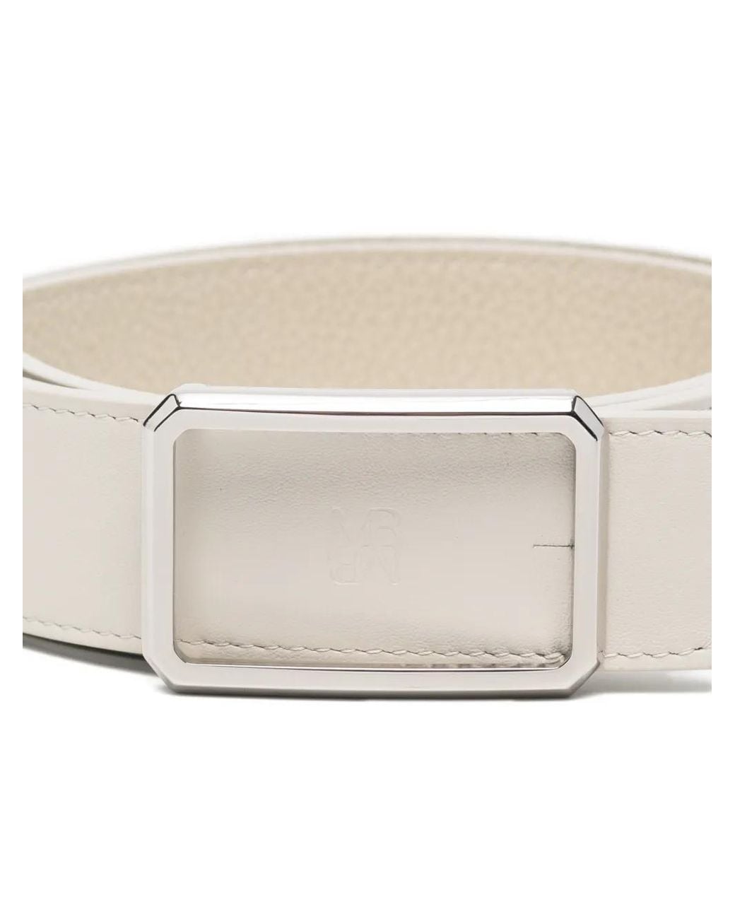 Maison Boinet Natural Rectangular-Buckle Belt